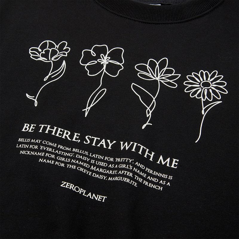 フラワーハンドグランピックスウェット/Flower Hand Graphic Sweatshirt [BLACK]