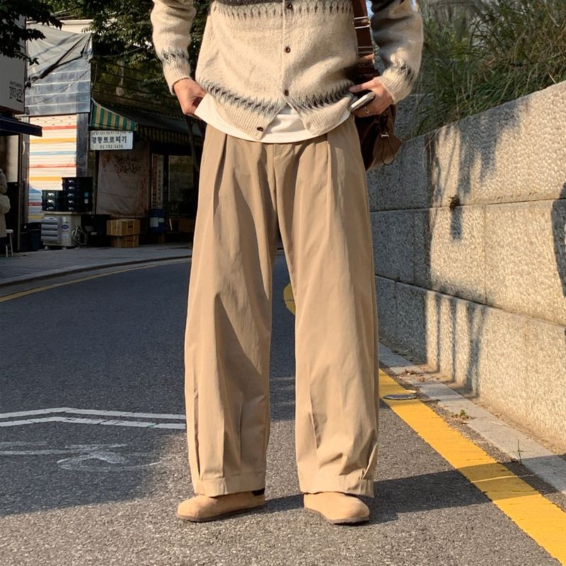 LMN デルトアンダーピンタックワイドパンツ (5 colors)