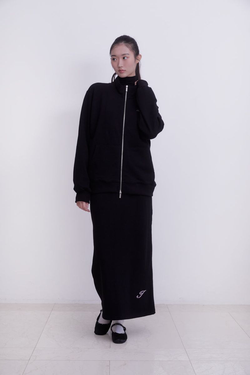 Lettering Classic Long Skirt (BLACK)