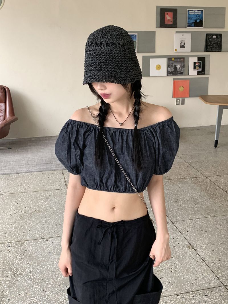 Wako summer straw bungee bucket hat