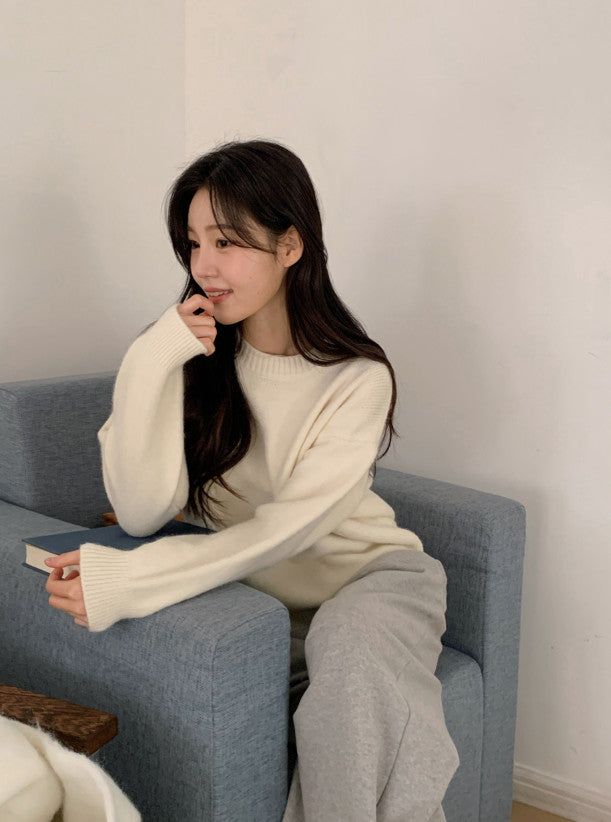 #Winter Pastel Soft Round Knit (3color)