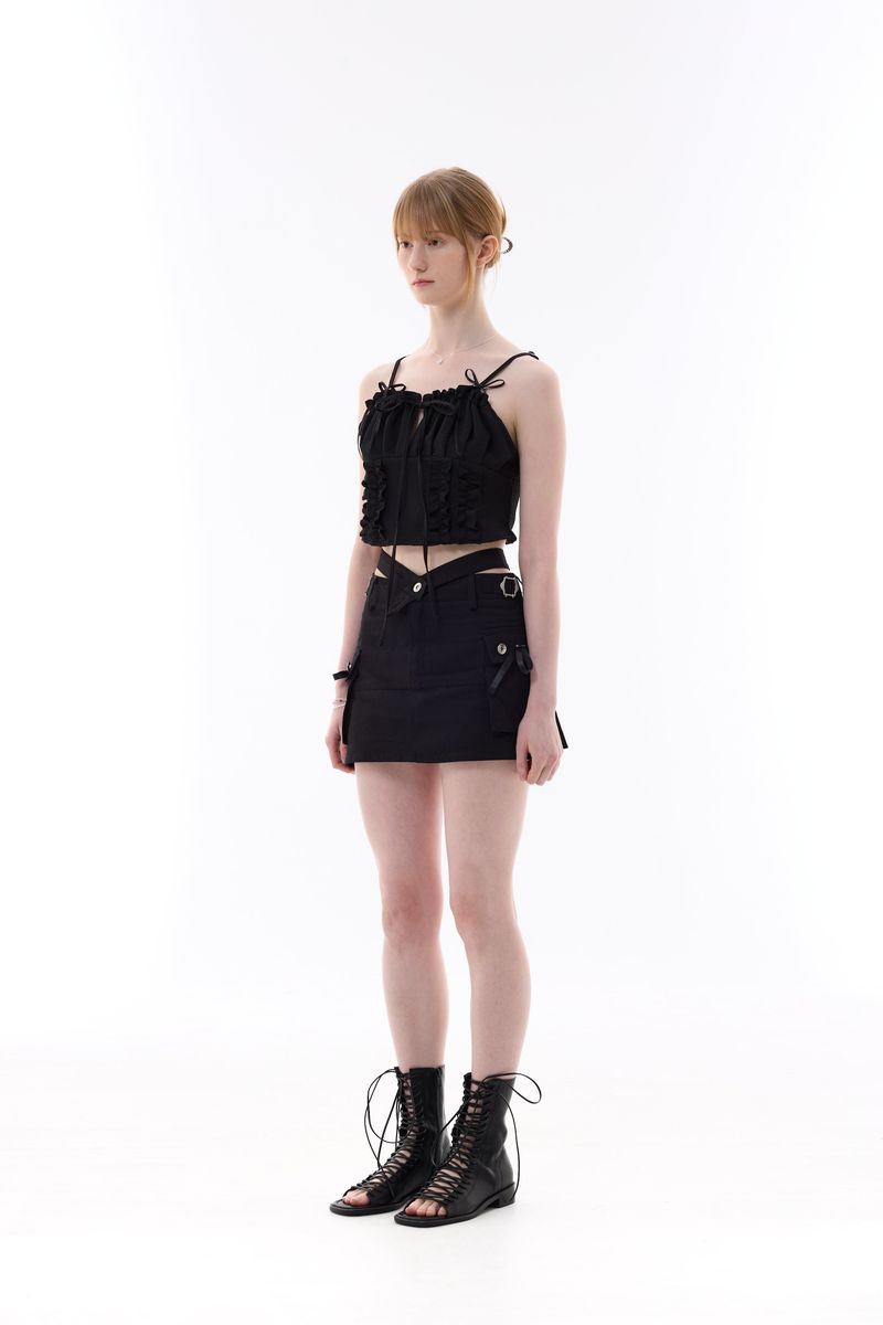GAGA RIBBON BUSTIER / BLACK