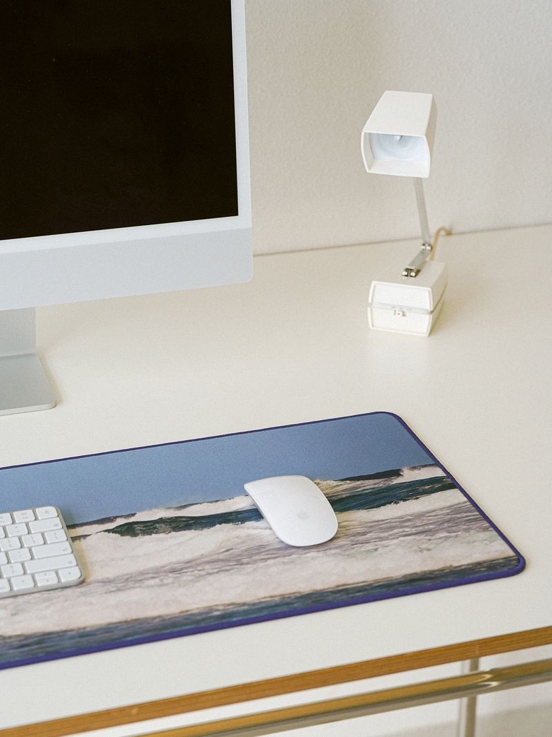 blue bada desk mat
