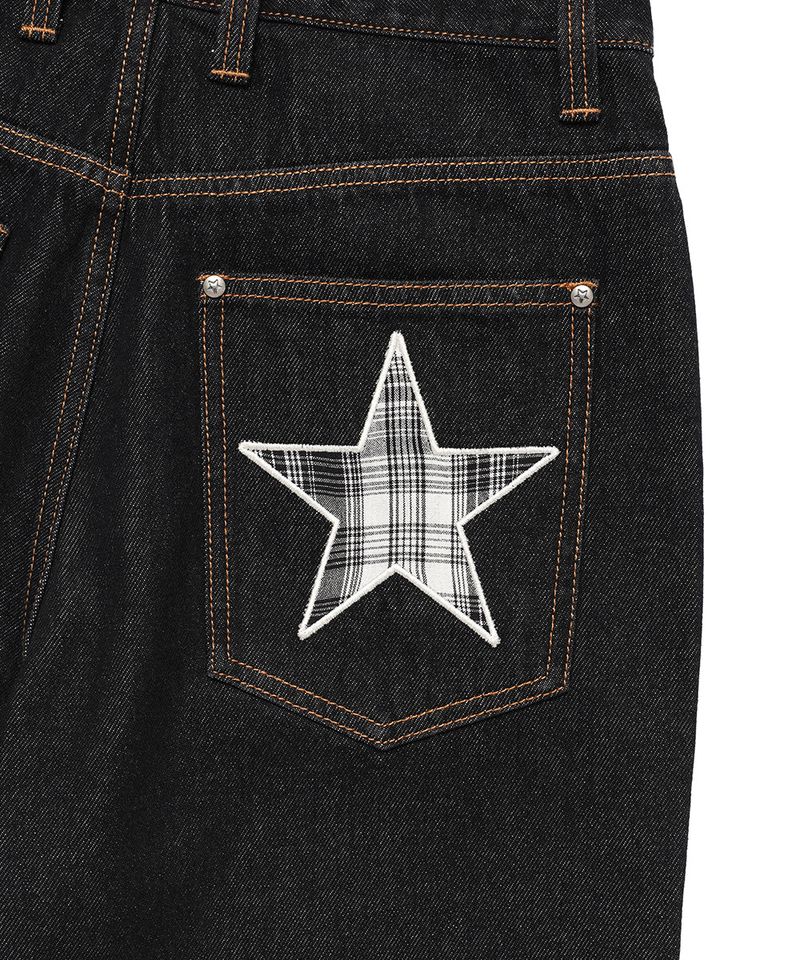 W CHECK DENIM PANTS BLACK(CV2FFFD110A)