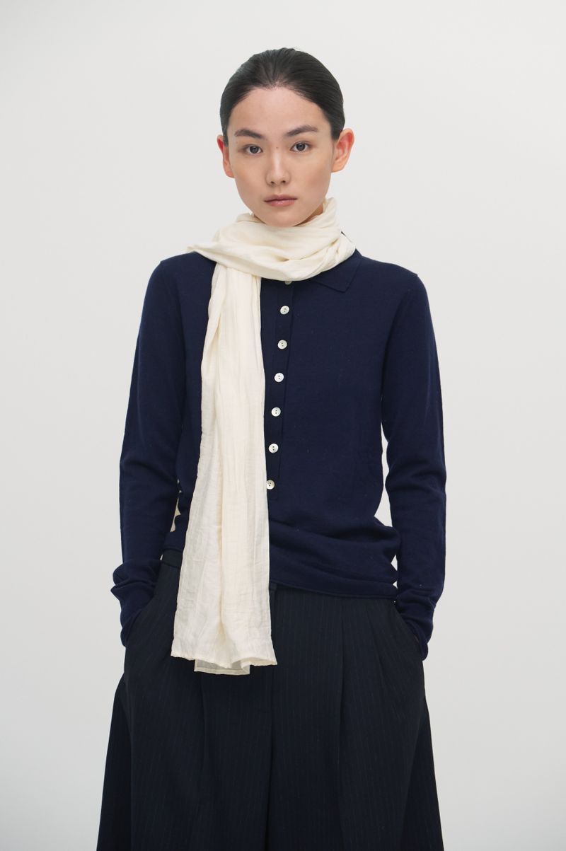 Pleats linear scarf_2colors