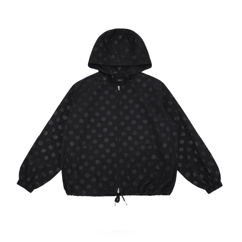 Dot Hoodie Windbreaker (black)