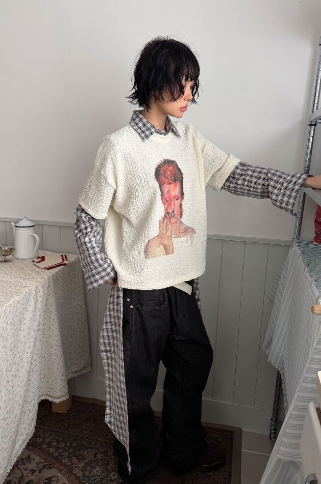 (NON-FADE) アーチストライプデニム