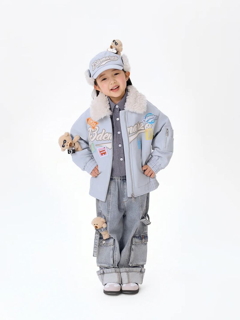 13DE MARZO（トレセ・デ・マルゾ）の「13DE MARZO BabyBear Travel Badge Jacket Blue（Jackets/Outerwear）」