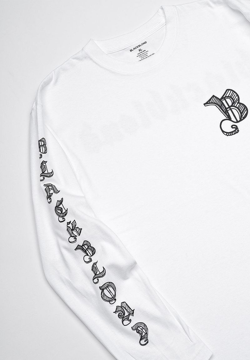 BBD Sketch Logo Long T-Shirt (White)