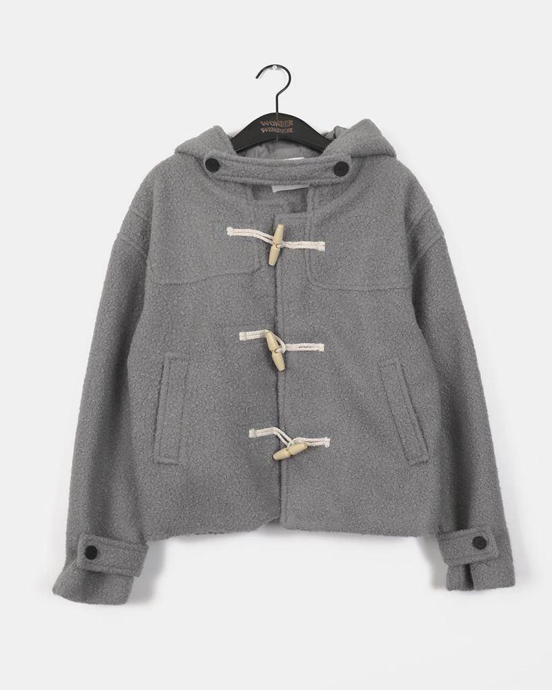 Jelga fur duffle hooded short jacket