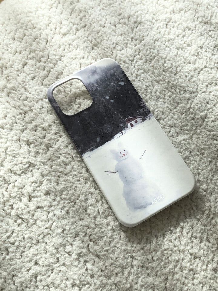 [snowy forest snowman hard case]