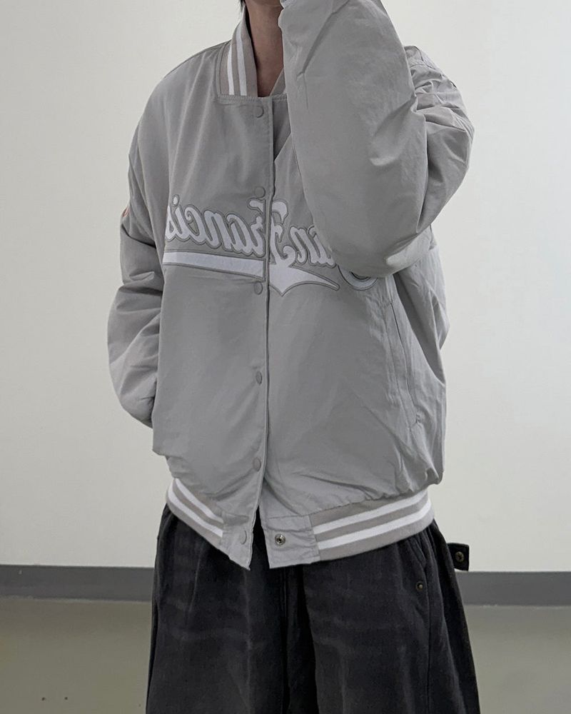 Sanver Lettering Varsity Padding Jumper