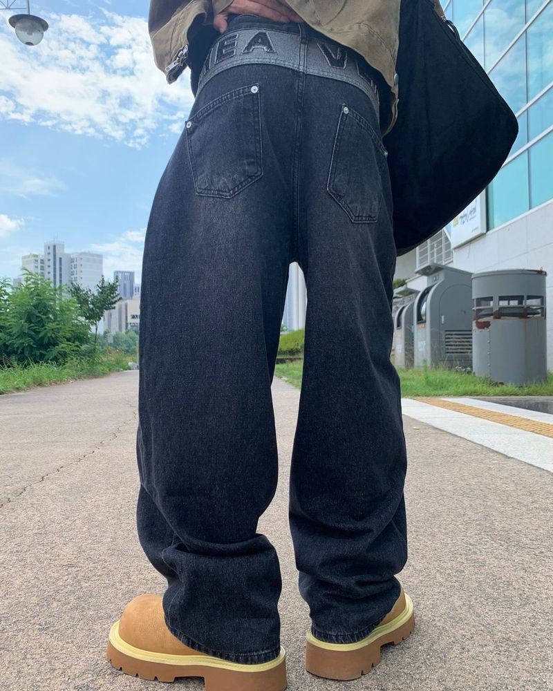 BONGJU（ボンジュ）の「レタリングロゴワイドパンツ（パンツ）」