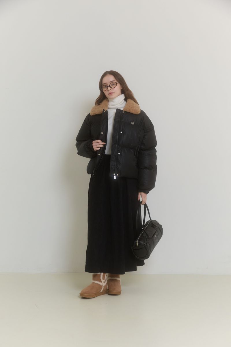 PLUSH FUR COLLAR JUMPER