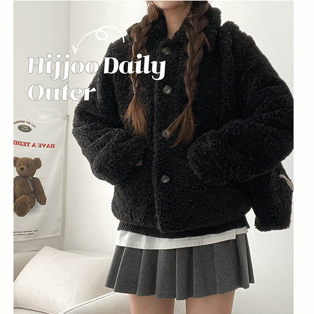 hijjoo（ハイチュー）の「[Quilted!] コーンボタンウールカラージャケット（ジャケット/アウター）」