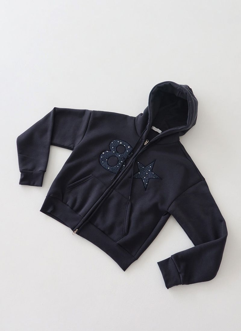 Star Patch Hoodie Zip-Up
