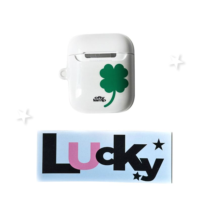 [made] Clover AirPods case pink(glossy hard)