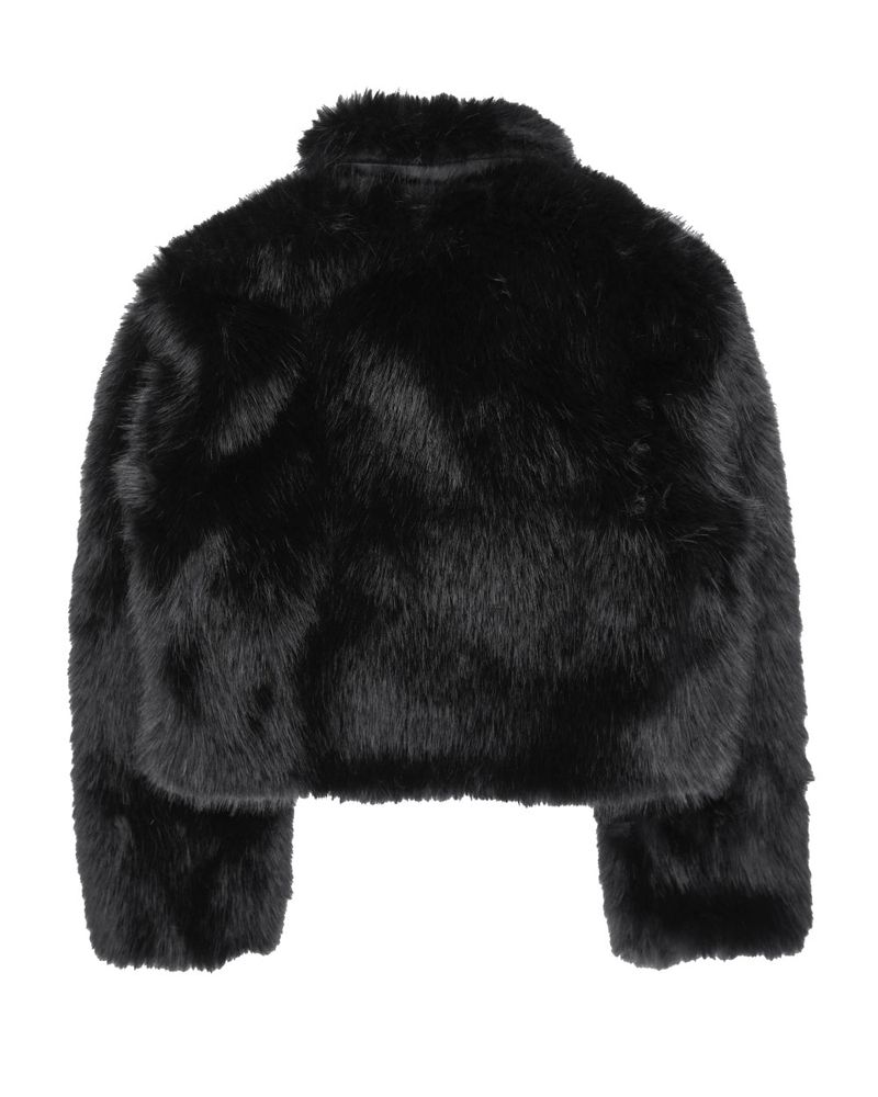  BLACK FUR CROP JACKET