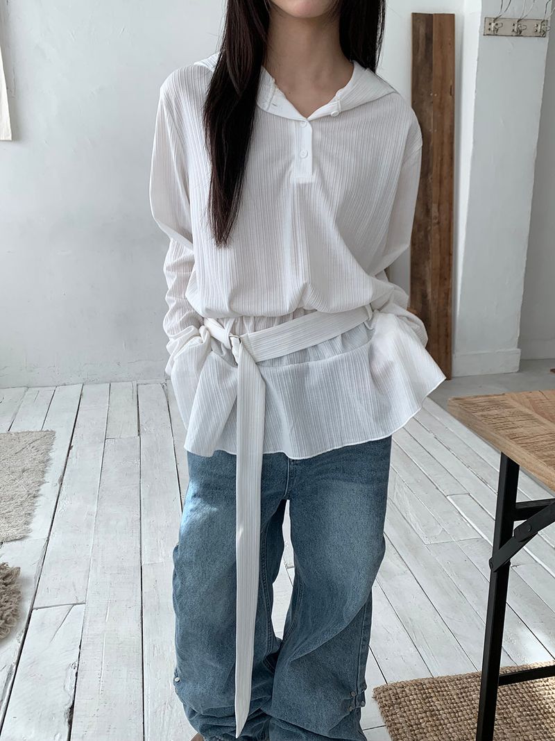 MUZESEOUL(ミューズソウル)の「Hood belted one-piece(2color)(Dresses)」