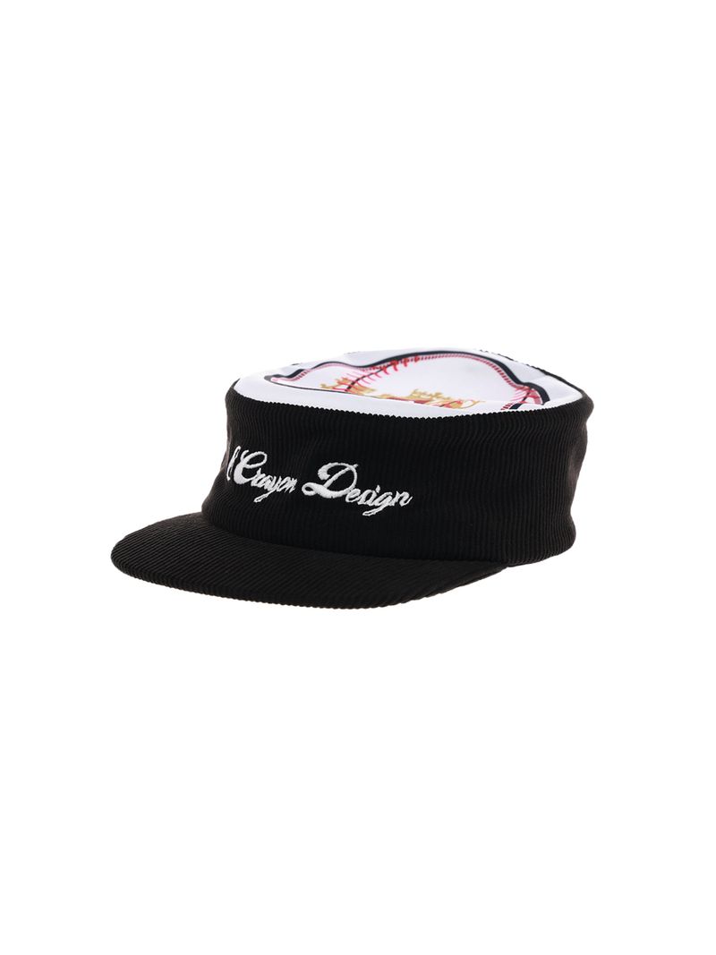 6CRAYON(シックスクレヨン)の「6CRAYON Flat Top Embroidered Corduroy Patchwork Baseball Cap(Hats)」