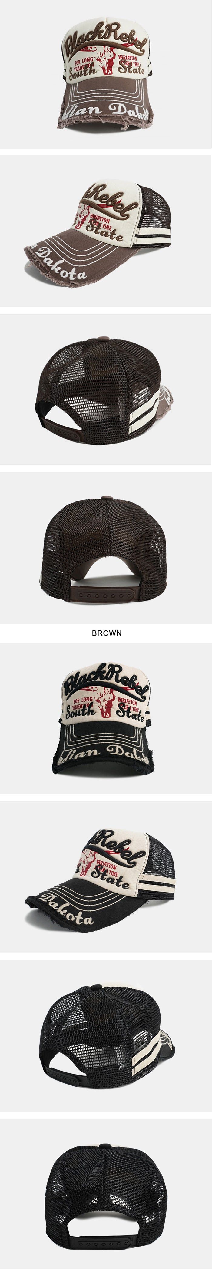 Amekaji Damage Mesh Ball cap