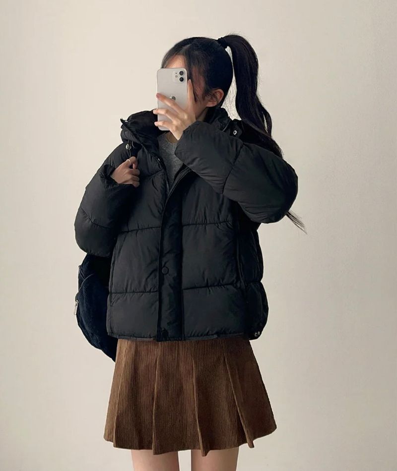 Dive High Neck Hooded Padded Jumper