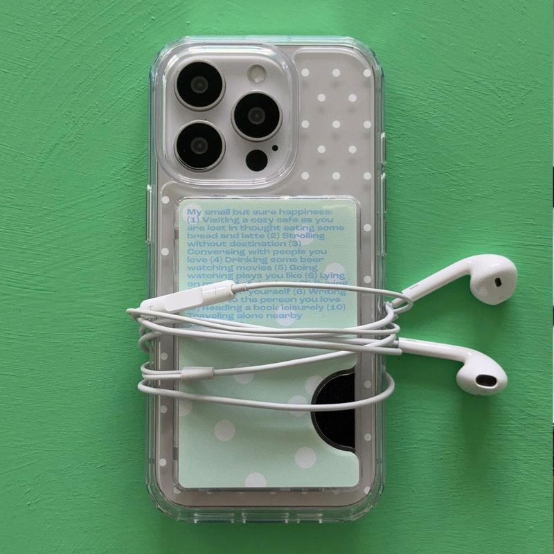 your emotions（ユアーイモーション）の「(MagSafe) dot case + Dot text mint card zip set（Smartphone Accessories）」