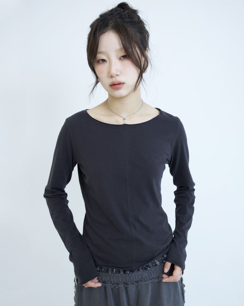 Stitched T-shirt - Dark Charcoal