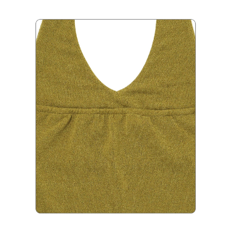 HALTERNEK KNIT VEST_OLIVE