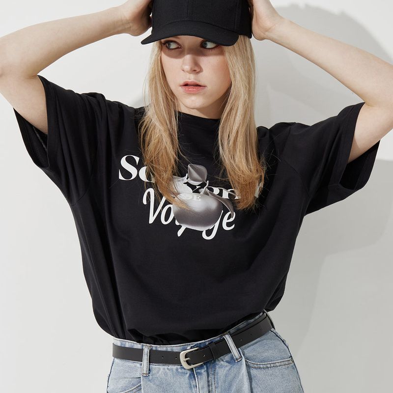 AOX(エーオーエックス)の「Silver Apple T-shirt (Black)(Tops)」
