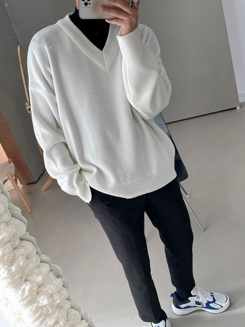 MJ Overfit Masion V Neck Knit (6color)