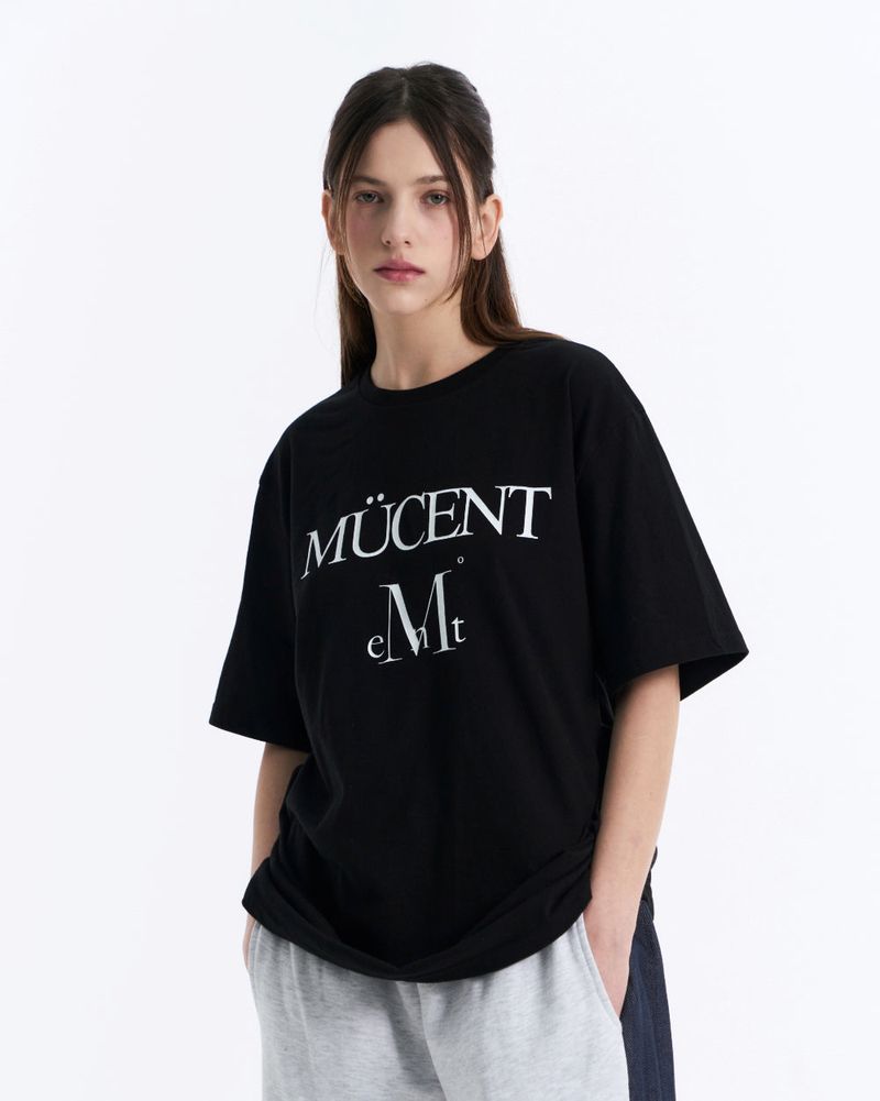 BASIC LOGO HALF T (Black, White) 