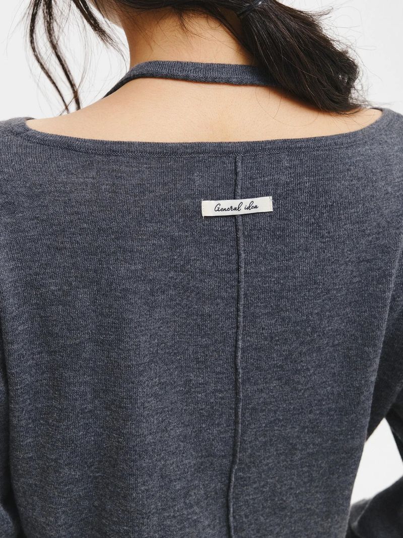 RELAXED HALTER LAYERED PULLOVER