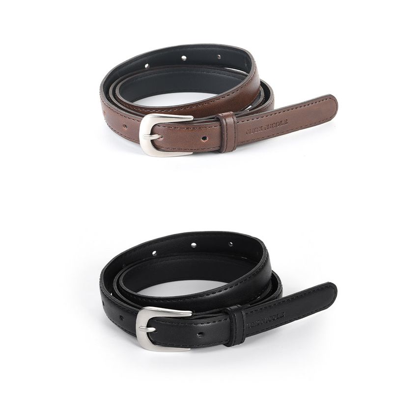 NICK&NICOLE(ニック&ニコール)の「SILVER BUCKLE LEATHER BELT_2 COLOR(Fashion Accessories)」