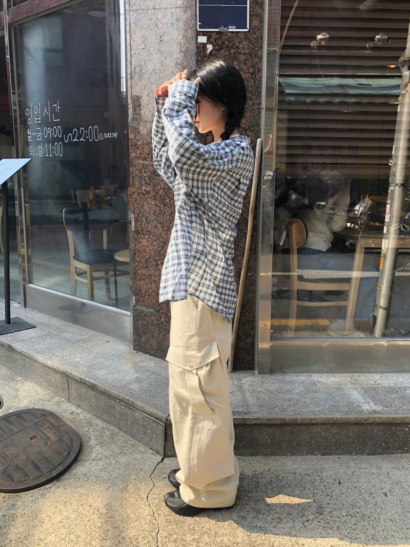 Cookie oversized Plaid Shirt