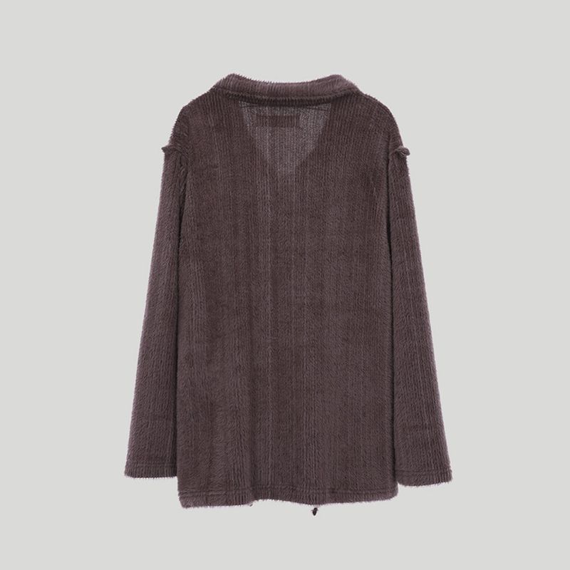 LACE-UP SHIRDIGAN: BROWN