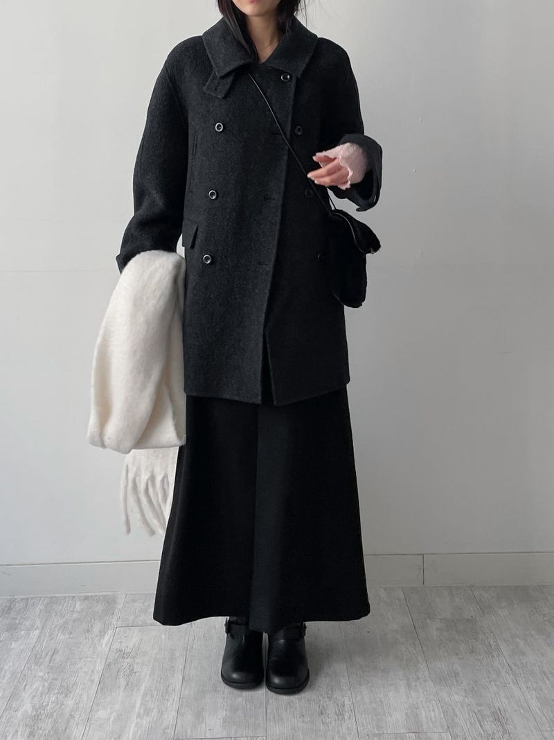 Maxi Wool A-Line Long Skirt