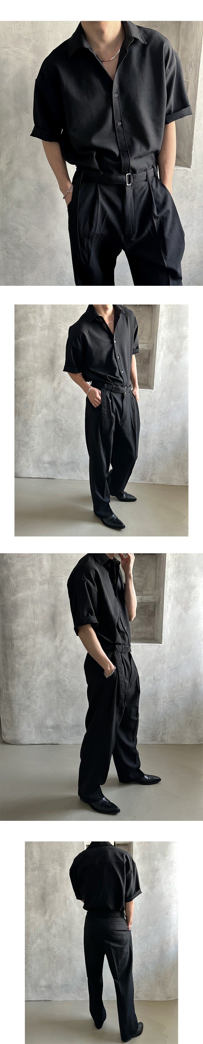 [SET UP가능] Minimal half shirts(3color)