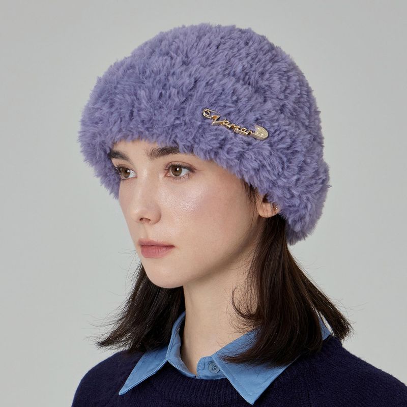 VARZAR（バザール）の「VARZAR Safety Pin Fur Beanie / Purple Gray（Hats）」