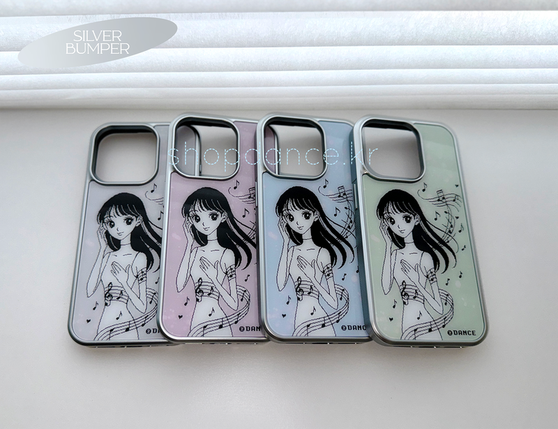 silver bumper) black 'Miu' case - melon