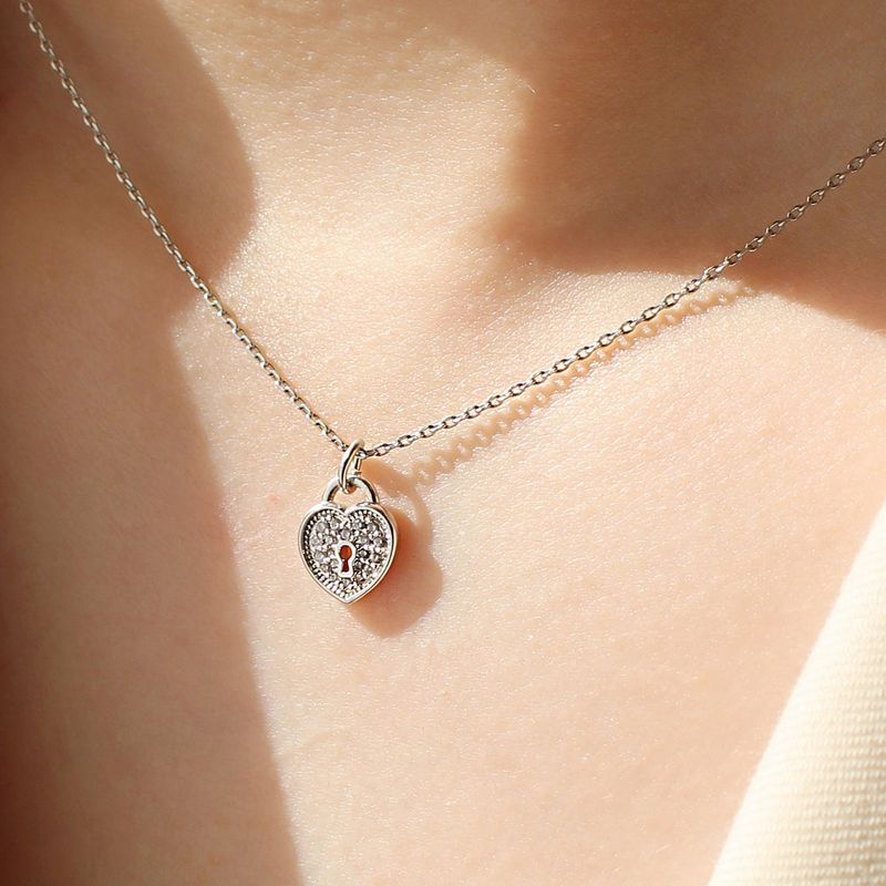 noonoofingers（ヌヌフィンガース）の「925 Heart Lock Silver Necklace（Accessories）」