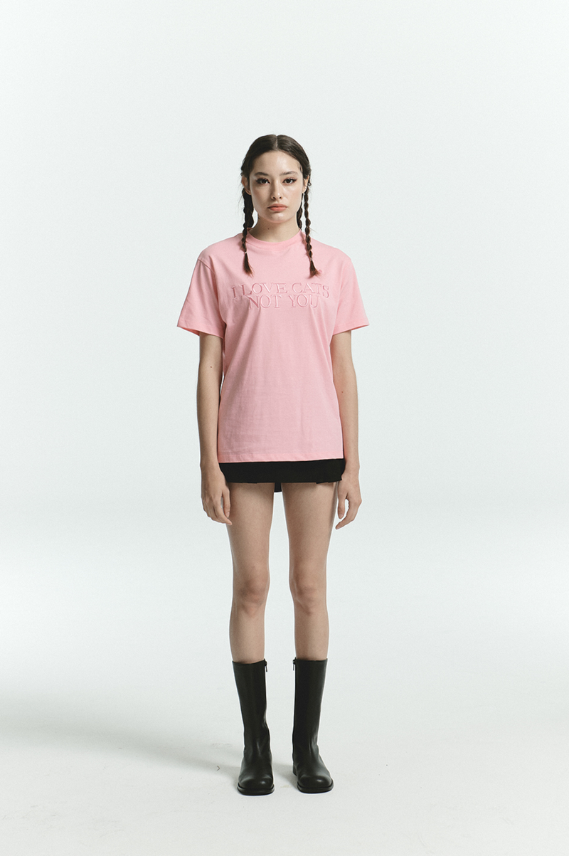 ITZAVIBE（イッザバイブ）の「[IBB22WT03PK] I LOVE CATS NOT YOU WOMEN FIT T-SHIRTS（Tops）」