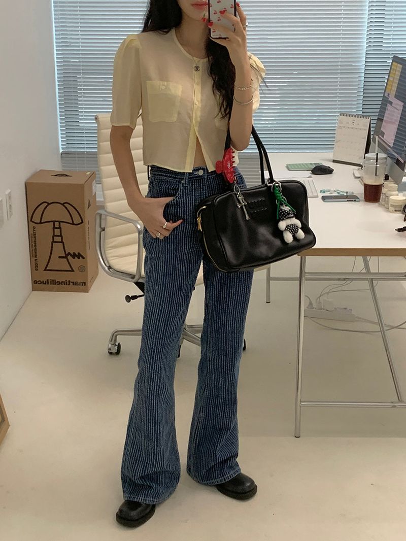 [MADE] ERT SEE-THROUGH PUFF BLOUSE