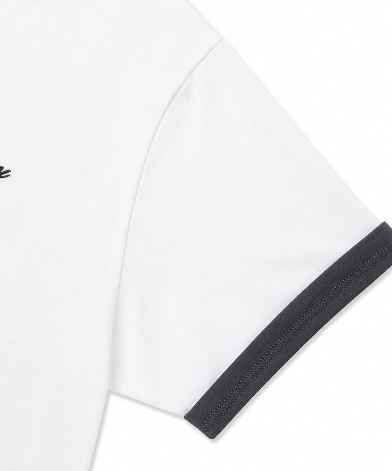 Layered Roll-Up Cropped T-shirt - White