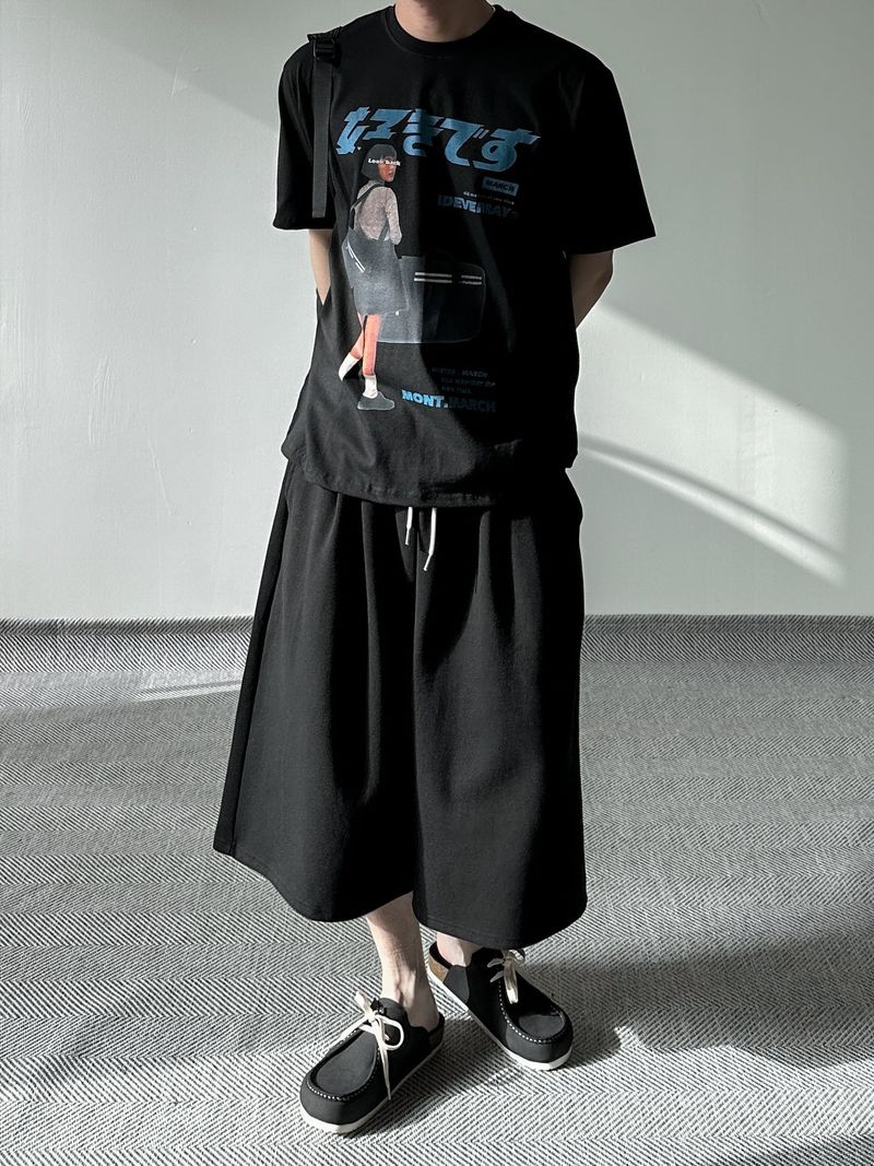 SIO two tuck bermuda sweat pants