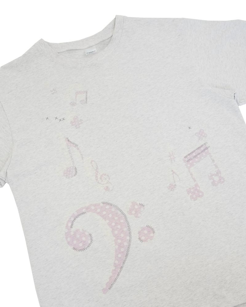 Do re mi T-shirt / white melange