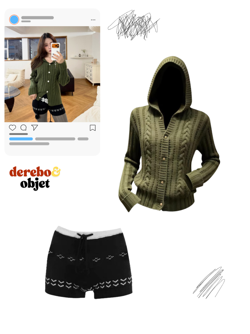 Graphic Knit Shorts