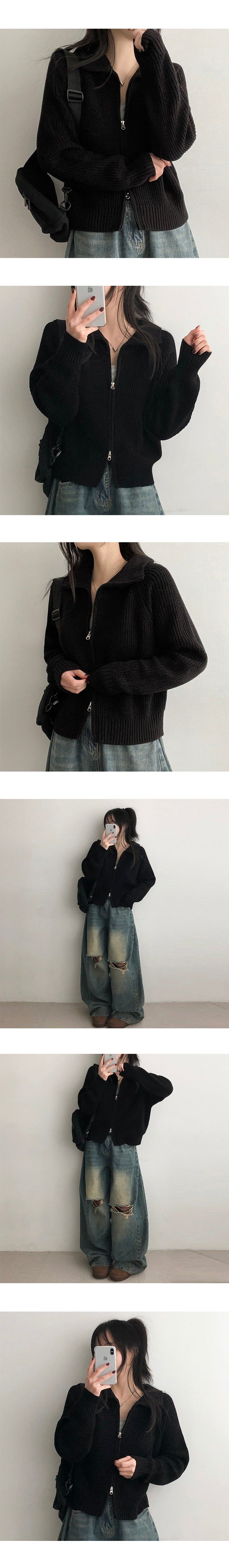 Wentz to Way knit zip-up