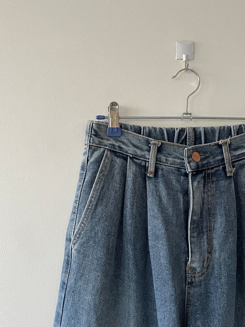 Vintage brush wide pants