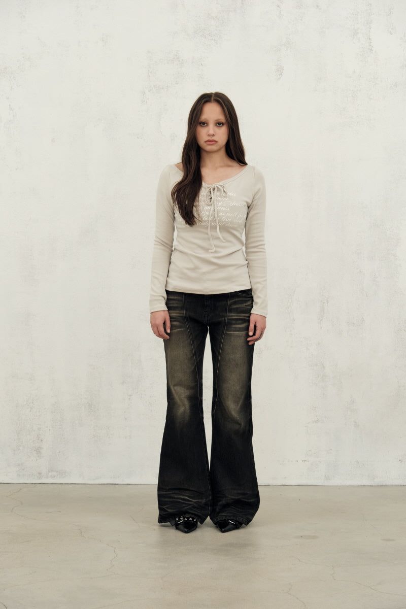line boots cut (black)